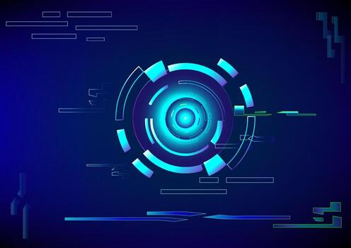 Technology circle outline abstract background vector EPS10 03162021