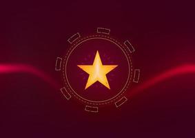 Star banner logo circle background vector illustration