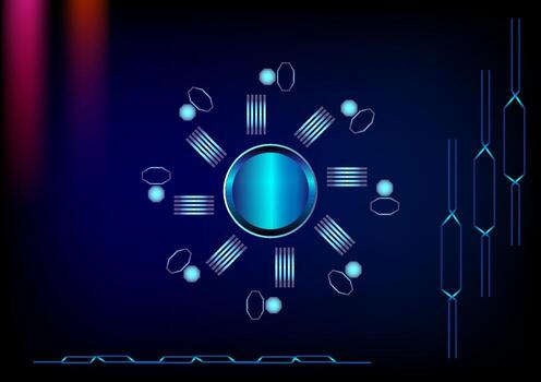 Abstract backgrounds circle shape geometric element global technology vector illustration