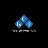 diseño de logotipo de letra kci sobre fondo negro. concepto de logotipo de letra de iniciales creativas kci. diseño de letras kci. vector