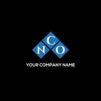 NCO letter logo design on BLACK background. NCO creative initials letter logo concept. NCO letter design. vector