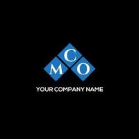 MCO creative initials letter logo concept. MCO letter design.MCO letter logo design on BLACK background. MCO creative initials letter logo concept. MCO letter design. vector