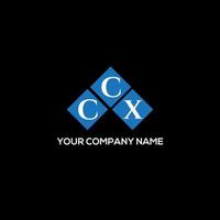 diseño del logotipo de la letra ccx sobre fondo negro. concepto de logotipo de letra de iniciales creativas ccx. diseño de letras ccx. vector