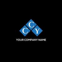 diseño de logotipo de letra ccy sobre fondo negro. concepto de logotipo de letra de iniciales creativas ccy. diseño de letras ccy. vector