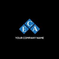 ECA creative initials letter logo concept. ECA letter design.ECA letter logo design on BLACK background. ECA creative initials letter logo concept. ECA letter design. vector