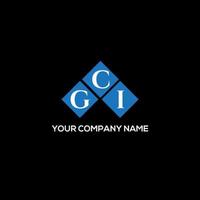 GCi letter logo design on BLACK background. GCi creative initials letter logo concept. GCi letter design. vector