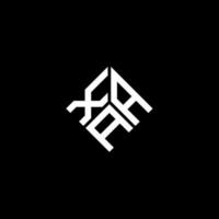diseño del logotipo de la letra xaa sobre fondo negro. concepto de logotipo de letra inicial creativa xaa. diseño de letras xaa. vector
