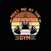 gym t shirt design graphic template vector