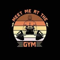 gym t shirt design graphic template vector