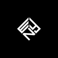diseño de logotipo de letra wyn sobre fondo negro. concepto de logotipo de letra de iniciales creativas de wyn. diseño de letras wyn. vector