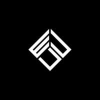 WUU letter logo design on black background. WUU creative initials letter logo concept. WUU letter design. vector