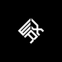 WXR letter logo design on black background. WXR creative initials letter logo concept. WXR letter design. vector