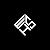 WSH letter logo design on black background. WSH creative initials letter logo concept. WSH letter design. vector