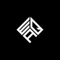 diseño de logotipo de letra wqa sobre fondo negro. concepto de logotipo de letra de iniciales creativas wqa. diseño de letras wqa. vector