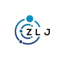 ZLJ letter technology logo design on white background. ZLJ creative initials letter IT logo concept. ZLJ letter design. vector