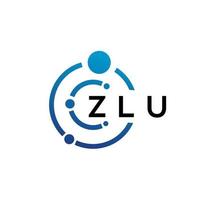 diseño de logotipo de tecnología de letra zlu sobre fondo blanco. zlu creative initials letter it logo concepto. diseño de letras zlu. vector