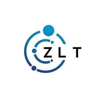 ZLT letter technology logo design on white background. ZLT creative initials letter IT logo concept. ZLT letter design. vector