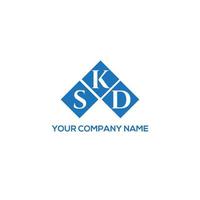 SKD letter logo design on WHITE background. SKD creative initials letter logo concept. SKD letter design. vector