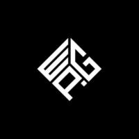 WGP letter logo design on black background. WGP creative initials letter logo concept. WGP letter design. vector