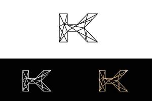 Geometric K Logo Design vector
