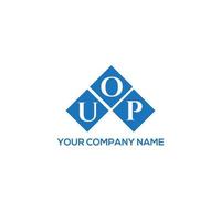 UOP letter logo design on WHITE background. UOP creative initials letter logo concept. UOP letter design. vector