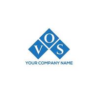 VOS letter logo design on WHITE background. VOS creative initials letter logo concept. VOS letter design. vector