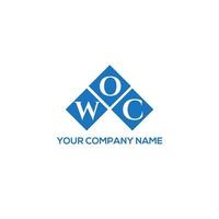 WOC letter logo design on WHITE background. WOC creative initials letter logo concept. WOC letter design. vector