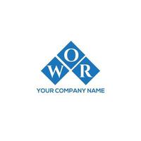 WOR letter logo design on WHITE background. WOR creative initials letter logo concept. WOR letter design. vector