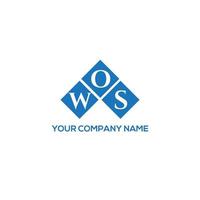 diseño de logotipo de letra wos sobre fondo blanco. concepto creativo del logotipo de la letra de las iniciales de wos. diseño de letra wos. vector