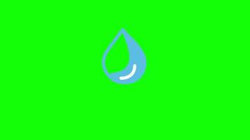 animação de ícone de gota de água, gotejamento líquido, fundo transparente video