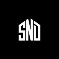 diseño de logotipo de letra snd sobre fondo negro. snd creative initials letter logo concepto. diseño de letra snd. vector