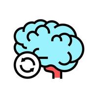 ilustración de vector de icono de color de trasplante de cerebro