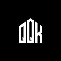 Diseño de letras qqk. Diseño de logotipo de letras qqk sobre fondo negro. qqk concepto de logotipo de letra de iniciales creativas. Diseño de letras qqk. Diseño de logotipo de letras qqk sobre fondo negro. q vector