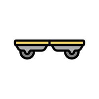 waveboard vehicle color icon vector illustration