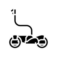 vehículo motorizado transporte glifo icono vector ilustración
