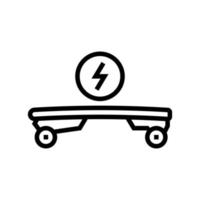 electrical skateboard line icon vector illustration