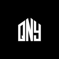 diseño de letras qny. Diseño de logotipo de letras qny sobre fondo negro. qny concepto creativo del logotipo de la letra de las iniciales. diseño de letras qny. Diseño de logotipo de letras qny sobre fondo negro. q vector