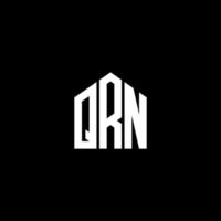 qrn letter design.qrn letter logo design sobre fondo negro. concepto de logotipo de letra de iniciales creativas qrn. qrn letter design.qrn letter logo design sobre fondo negro. q vector