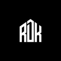 diseño de logotipo de letra rdk sobre fondo negro. concepto de logotipo de letra de iniciales creativas rdk. diseño de letras rdk. vector