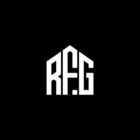 diseño de logotipo de letra rfg sobre fondo negro. concepto de logotipo de letra de iniciales creativas rfg. diseño de letras rfg. vector