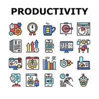 Productivity Manage Collection Icons Set Vector sign