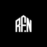 diseño de la letra rfn.diseño del logotipo de la letra rfn sobre fondo negro. concepto de logotipo de letra de iniciales creativas rfn. diseño de la letra rfn.diseño del logotipo de la letra rfn sobre fondo negro. r vector