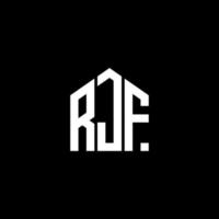 RJF letter logo design on BLACK background. RJF creative initials letter logo concept. RJF letter design. vector