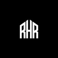 RHR letter design.RHR letter logo design on BLACK background. RHR creative initials letter logo concept. RHR letter design.RHR letter logo design on BLACK background. R vector