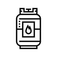 gas barrel line icon vector black illustration