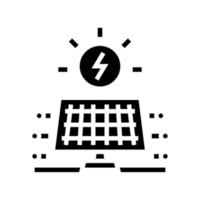 solar electrical panel glyph icon vector illustration