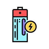 compact battery color icon vector flat illustration