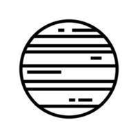 neptune planet line icon vector black illustration