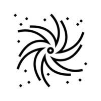 black hole line icon vector black illustration