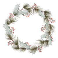 Christmas wreath watercolor png